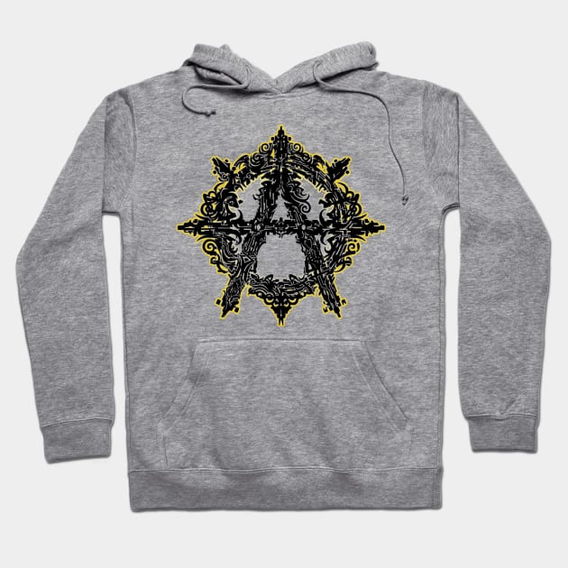 Anarchy Symbol Tribal Hoodie by BlackCollarPolitics